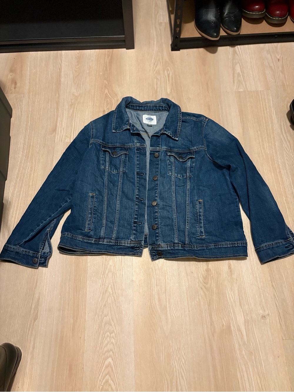 Old Navy Blue Denim Jacket with Contrast Stitching
